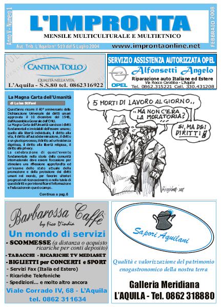 L'Impronta 2008 n.01